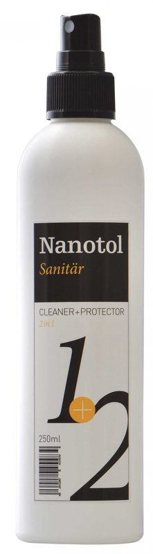 NANOTOL kaļķakmens tīrīšanas un aizsardzības līdzeklis 250ml (sanitary cleaner + protector)